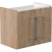 Unterschrank mit Waschtisch 53 cm – Hochwertige Badmöbel – Softclose-Schubladen – Eiche hell – Montage empfohlen