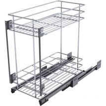 SIGE Unterschrankauszug 004G KB 400 mm Stahl Silber