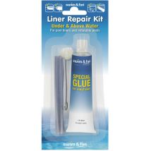 Dancover PVC Poolreparaturset 30 ml Kleber Reparaturflicken Einfache Anwendung unter Wasser Für verschiedene Pooltypen