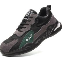 Unzerstörbare Stahlkappen-sneaker, Herren-stahlkappenschuhe, Atmungsaktive Arbeitssicherheitsschuhe, Leichte, Bequeme Industriebauschuhe-38