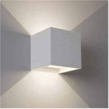 Trade Shop - Applique Da Parete In Gesso a Cubo Up e Down Verniciabile Lampada G9 Moderno Gs-e15 -