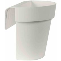Balkon-Hängetopf – Ø 25 cm – Weiß – Polypropylen – Frostsicher bis -20°