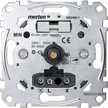 Merten - Drehdimmer-Einsatz für ohmsche Last mit Druck-Ausschalter, 40-400 w MEG5131-0000