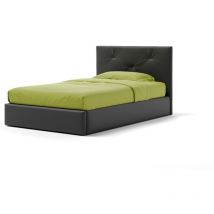 Letto Contenitore Made In Italy Cangù up singolo grande similpelle nero