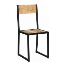 Verty Furniture - Upcycled Industrial Mintis Metal and Wood Chair - Light Wood