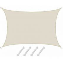 Amanka - UPF50+ Voile d'ombrage uv 3x5 m Polyester Rectangle Protection toile Hydrofuge