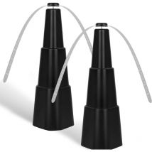 Upgrade Version – Lot de 2 moustiquaires sans produits chimiques – Ventilateur anti-mouches pour moucher les mouches – Profitez de vos repas en plein