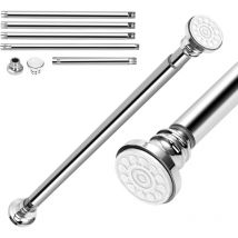 Brisunshine - Upgraded 56-304.5cm Extendable Shower Curtain Tension Pole, Free Combination Pole Set, Telescopic No Drill Stainless Steel Clothes