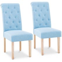 Fromm&starck - Upholstered Chair Cushioned Chair Padded Chair Set of 2 180kg Sky Blue