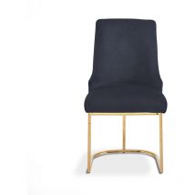 Upholstered Velvet Dining Chair with Stainless Steel Metal Base, Modern Accent Occasional Chair