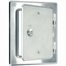 Porte de cheminée inox V2A avec fermeture carrée 120 x 180 mm