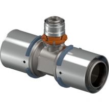 Uponor – S-Press T-Stück reduziert 40-25-32mm – Messing, verzinnt – DVGW-zertifiziert – für Trinkwasser und Heizung