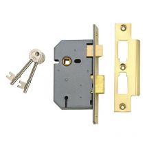 Union - Y2277-PL-3.00 2277 3 Lever Mortice Sashlock Polished Brass 77.5mm 3in Visi UNNY2277PL30