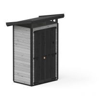 Upyard - Abri de Jardin Strongbox s - Robuste Cabane à Outils en Bois avec Fondation wpc Résistante à l'humidité et Toit en Plastique résistant,