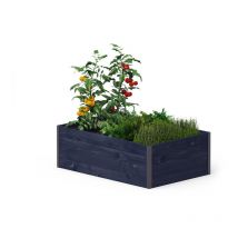 GardenBox Modern - jardinière surélevée ergonomique en bois pour terrasse et jardin, 120x80x40, noir - Upyard