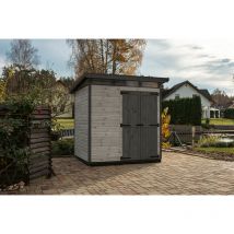 Upyard - Gartenhaus Strongbox l - Robustes Gerätehaus aus natürlicher Holz, 203x163 cm, Grau - Grau