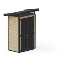 Upyard - Gartenhaus Strongbox s - Robustes Gerätehaus aus natürlicher Holz, 127x87 cm, Braun - Braun