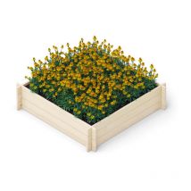 Multibox bac surélevé en bois, 119x119x14.5 cm, bois naturel - Upyard