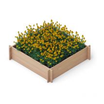 Upyard - Multibox bac surélevé en bois, 119x119x14.5 cm, brun