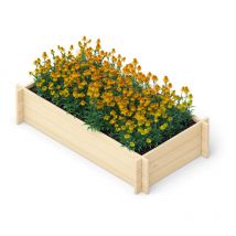 Multibox bac surélevé en bois, 119x59.5x29.5 cm, bois naturel - Upyard