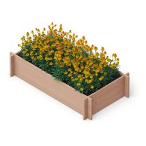 Upyard - Multibox bac surélevé en bois, 119x59.5x29.5 cm, brun