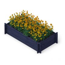 Upyard - Multibox bac surélevé en bois, 119x59.5x29.5 cm, noir
