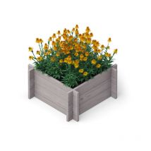 Upyard Multibox bac surélevé en bois, 59x59x29.5 cm, gris