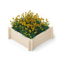 Upyard - Multibox bac surélevé en bois, 79x79x29.5 cm, bois naturel