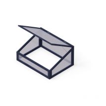 Serre précoce pour bacs surélevés avec couvercle verrouillable, 80x60x40 cm, noir - Upyard