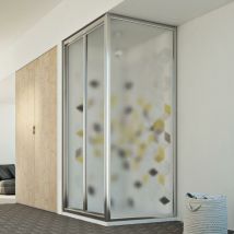 Idralite - Duschkabine Mit Falttür Strukturglas H 198 Mod. Urban Duo 75x80 Öff. 75 Cm