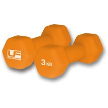 Urban Fitness Hex Dumbbells - Neoprene Covered (Pair) 2 x 3kg - Orange