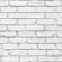 Urban Friends&coffee - Papier peint Bricks gris et blanc Noordwand