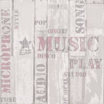 Urban Friends&coffee - Papier peint Wooden Planks Words Noordwand