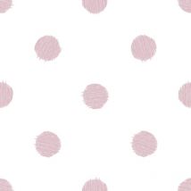 Urban Friends&coffee - Papier peint Dots Blanc et rose Noordwand