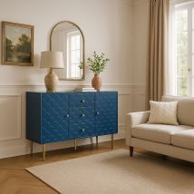 Urban Meuble - Commode bleu marine avec 2 portes et 3 tiroirs, pour Casiers