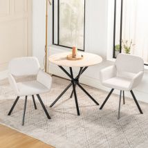 Urban Meuble - Ensemble table et 2 pivotantes chaises de salle à manger style moderne