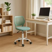 URBAN MEUBLE Ergonomic Swivel Mesh Desk Chair with Adjustable Height-AQUA