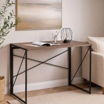 Urban Meuble - Foldable Industrial Desk with Wood Effect Top