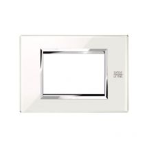 Placca Urmet Simon Nea 3 Moduli colore bianco neve 13003.BN