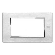 Urmet Simon Nea plaque 4 modules couleur aluminium satiné 13904.AS