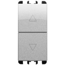 Pulsante Interbloccato 1p No+ 1p No 10a 1 Modulo Alluminio Urmet 10139al