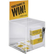 Urne avec fente, compartiment supplémentaire VA152 transparent (l x h x p) 210 x 368 x 210 mm 1 pc(s) R800281 - Sigel