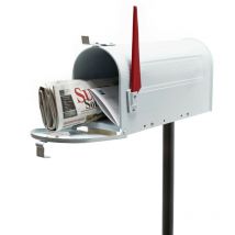 Us mailbox boite aux lettres design américain argent pied de support courrier