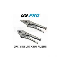 Us Pro - Tools 2pc Mini Locking Pliers, Mole Grips, Clamp, Clmaps Set 1833