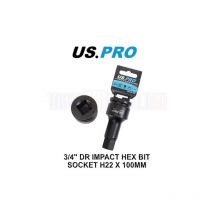 Us Pro - Tools H22 x 100MM 3/4 dr Impact Hex Bit Socket 3994