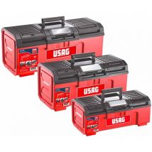 U06410005 Werkzeugkasten, 19 Zoll, leer, 48,6 x 26,6 x 23,6 cm - Usag