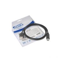 Nanokabel - usb 2.0 3a Typ usb-c/m-a/m Kabel 1m schwarz