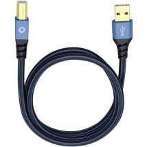 Usb 2.0 [1x usb 2.0 type a mâle - 1x usb 2.0 type b mâle] 0.50 m bleu contacts dorés Oehlbach usb Plus b