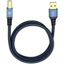 Oehlbach - usb 2.0 [1x usb 2.0 type a mâle - 1x usb 2.0 type b mâle] 5.00 m bleu contacts dorés usb Plus b