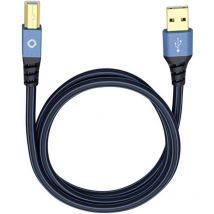Cavo usb usb 2.0 Spina usb-a, Spina usb-b 10.00 m Blu contatti connettore dorati 9346 - Oehlbach